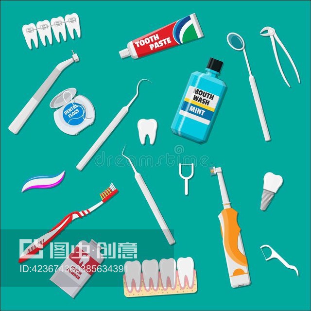 牙齿清洁工具与无酒精饮料 口腔护理的健康双重奏